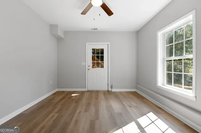 an empty room with a window