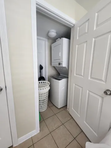 a room with a washer and dryer