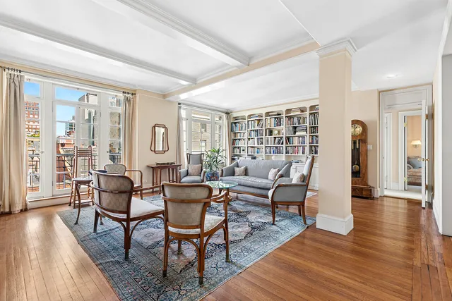 a black and white photo of a open kitchen
