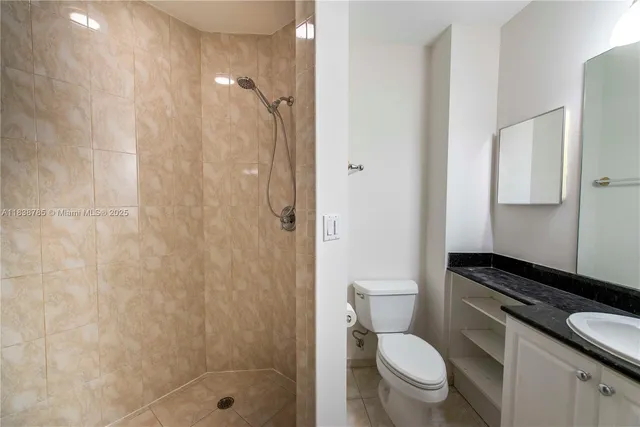 a view of a lake with a park