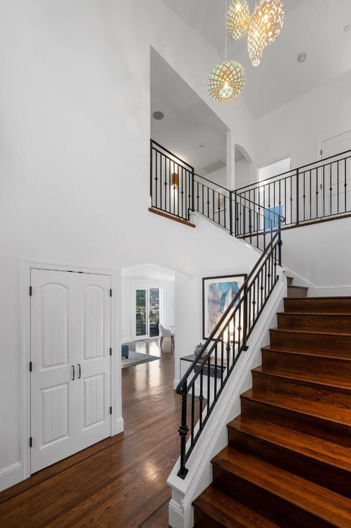 240 Stanley Avenue Pacifica, CA 94044 - Photo 35 of 100 a view of staircase with wooden floor and staircase