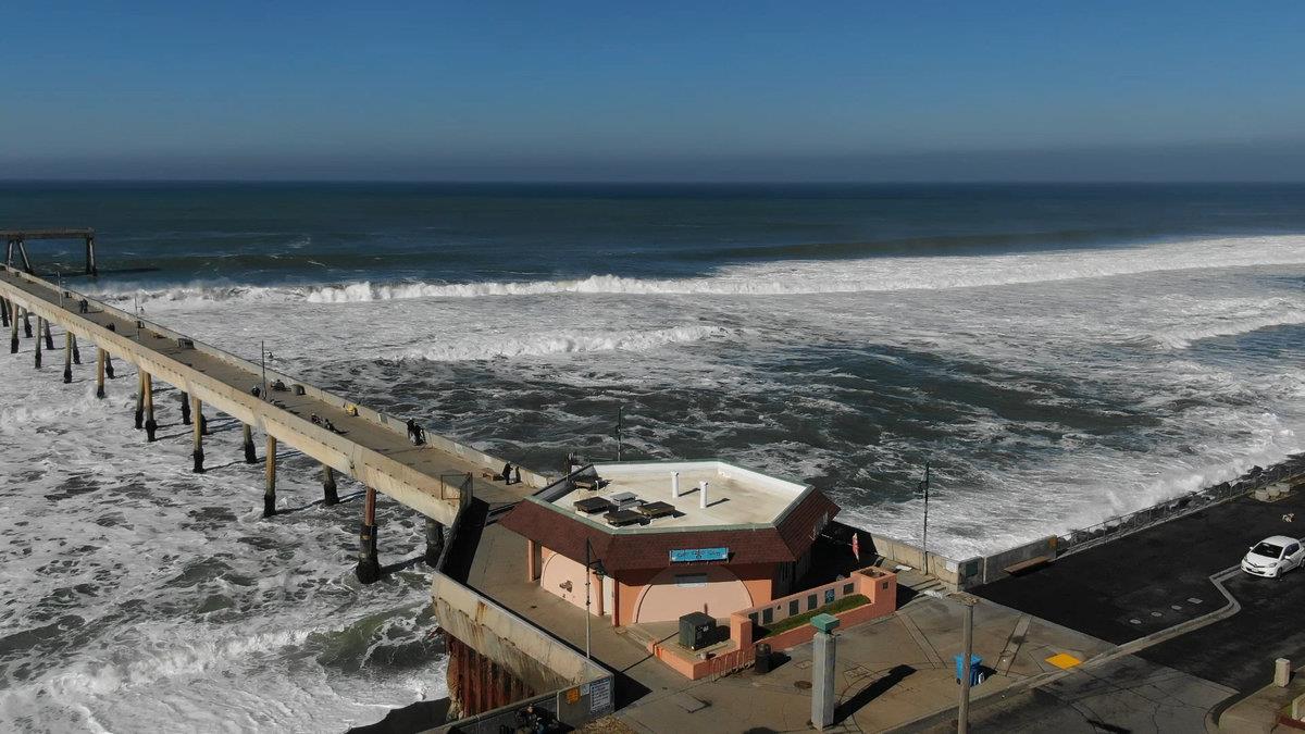 240 Stanley Avenue Pacifica, CA 94044 - Photo 97 of 100 a view of a terrace with wooden floor and a sink