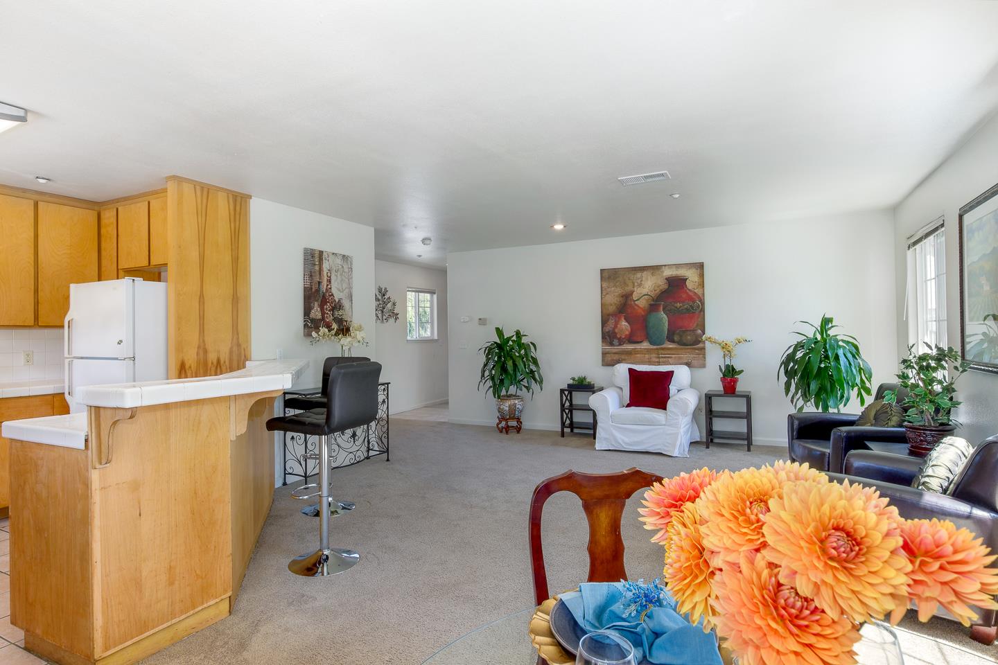 124 Sycamore Street Santa Cruz, CA 95060 - Photo 9 of 40 a living room with furniture a potted plant and a large window