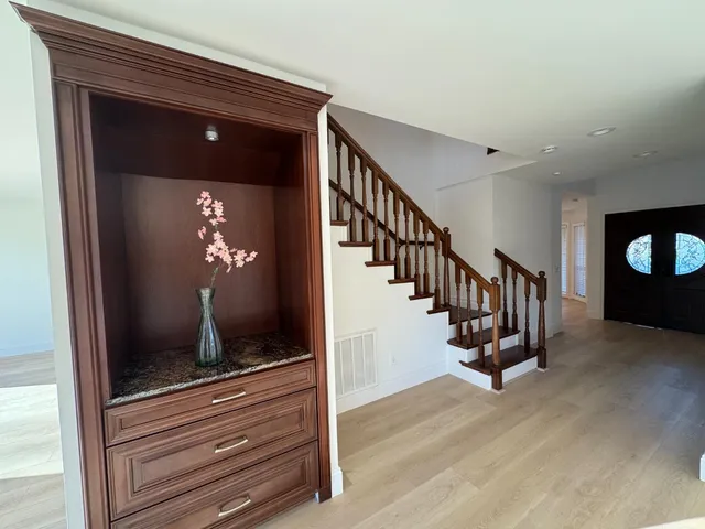 a view of living room and front door