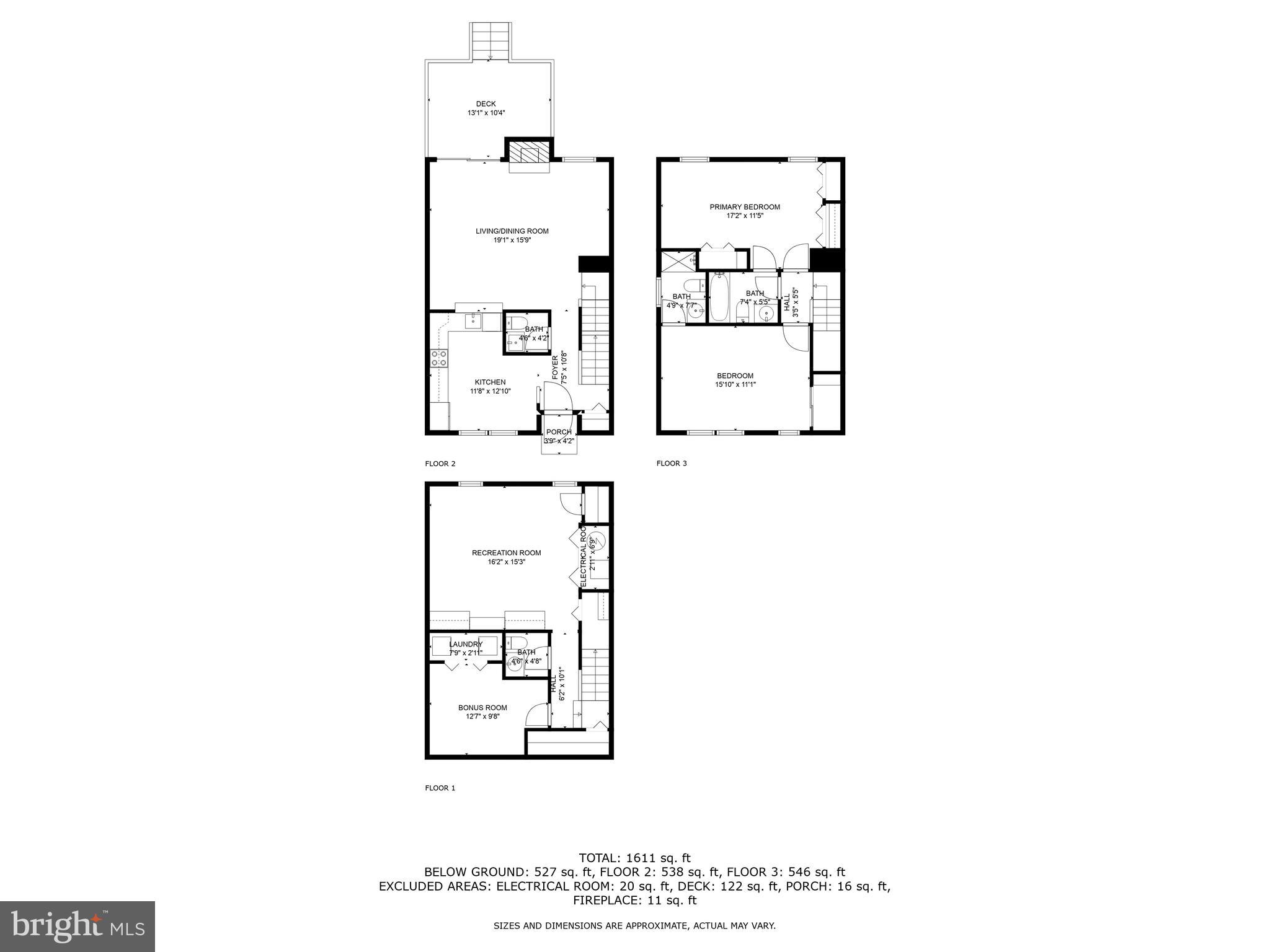 7396 Stream Way Springfield, VA 22152 - Photo 45 of 45 Combined Floor Plan