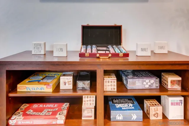 a view of a patio with swimming pool