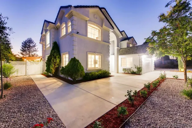 a front view of a house