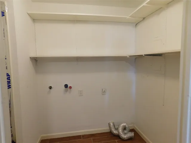 a room with a shelf