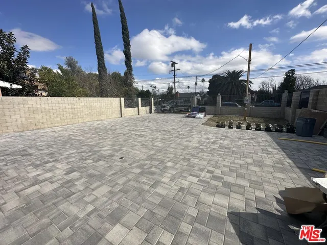 a view of a yard with snow