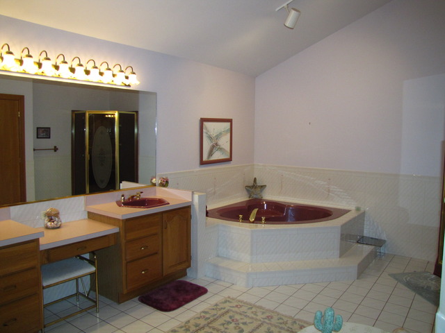 170 Montgomery Road Montgomery, IL 60538 - Photo 15 of 25 a spacious bathroom with a bathtub a sink and a mirror