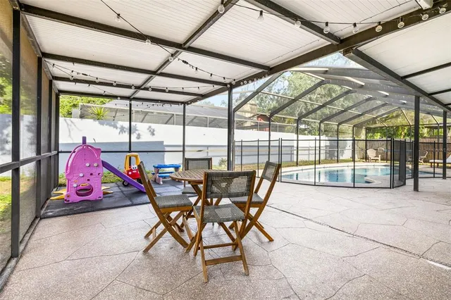 a view of a indoor slide