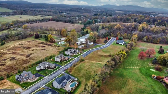 a view of a lake with mountains in the background