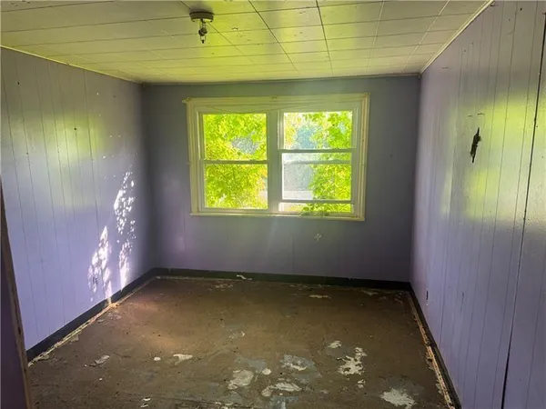 an empty room with a window