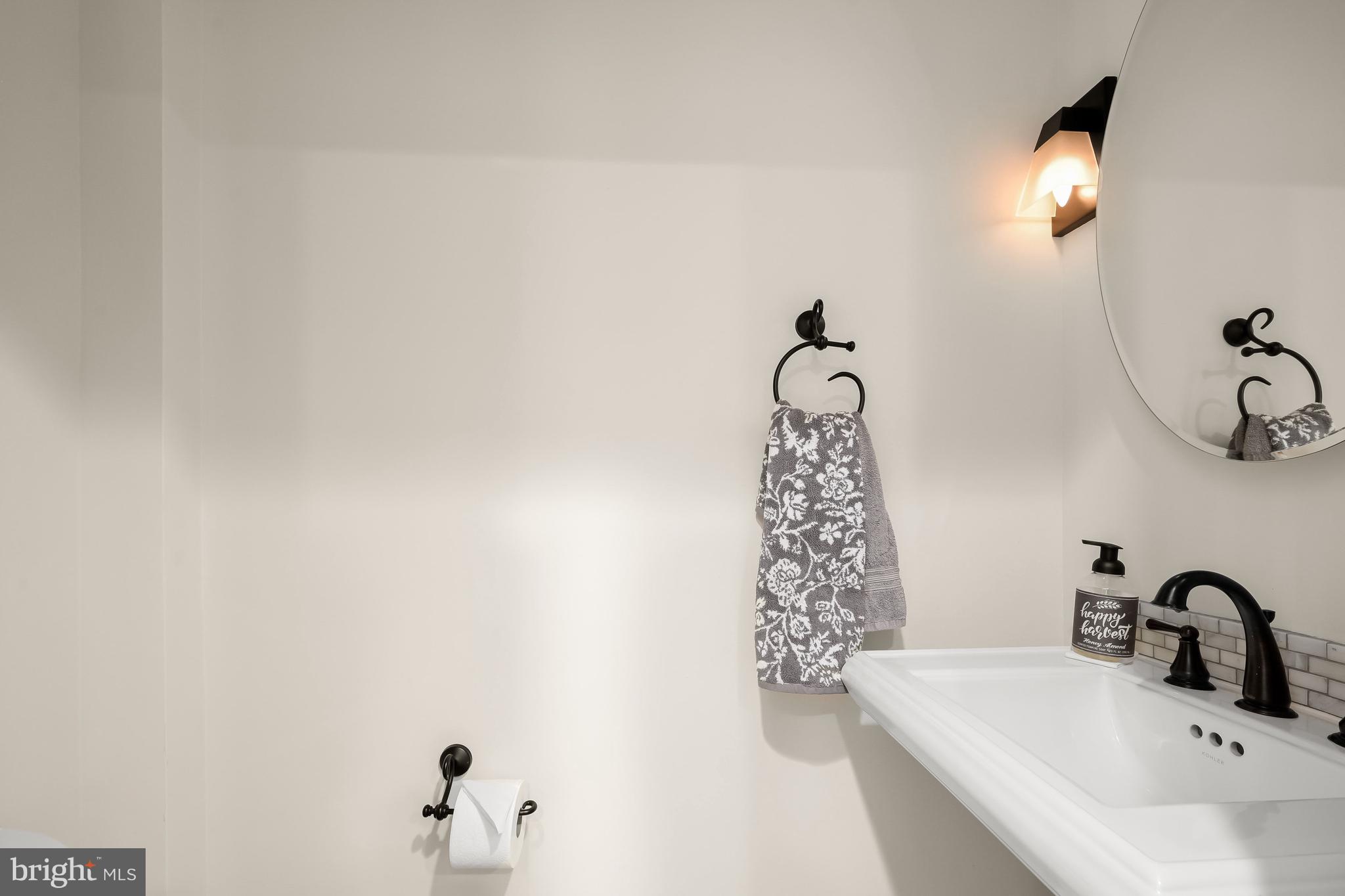 237 10th Street Southeast Washington, DC 20003 - Photo 14 of 40 a bathroom with a sink and a mirror