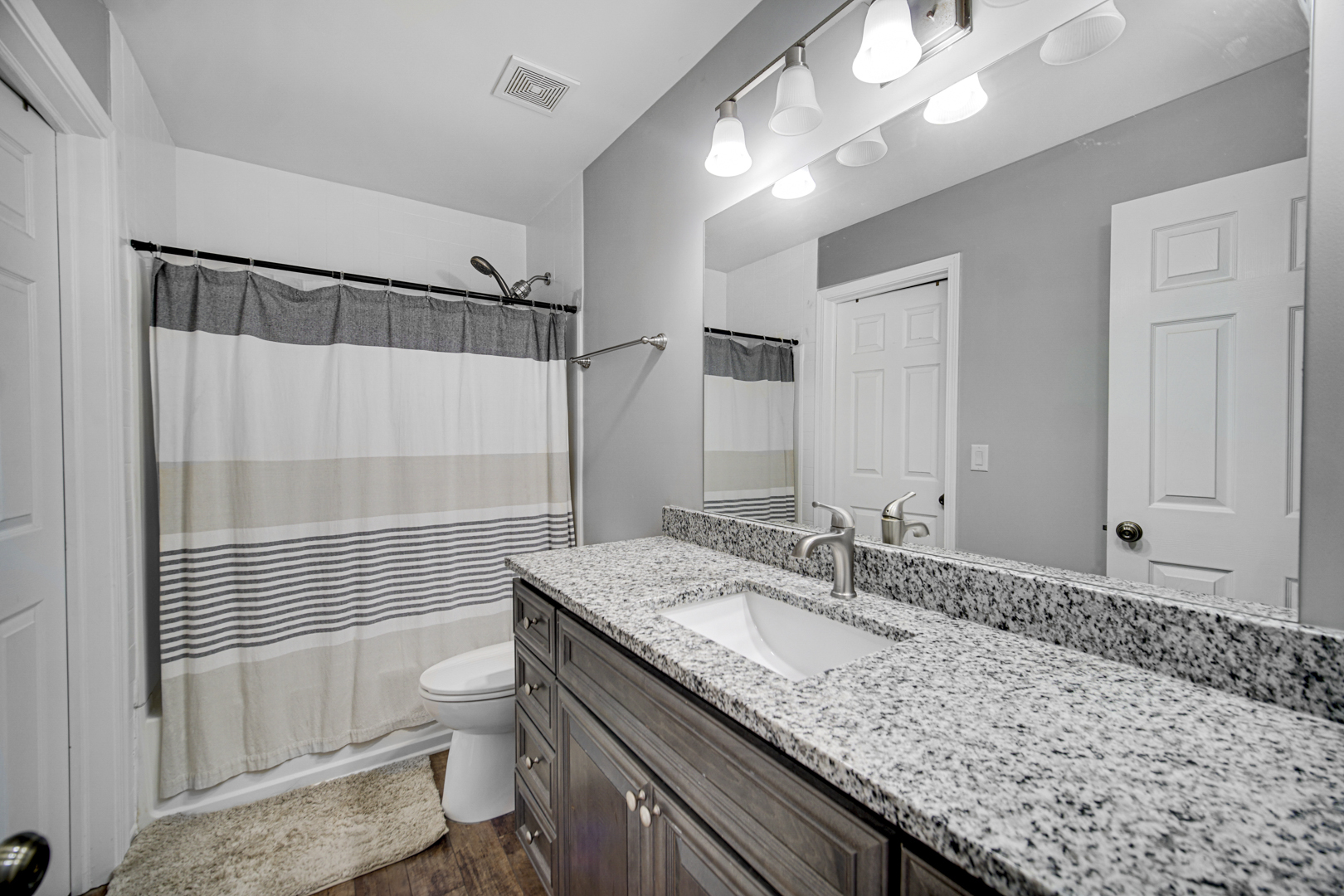 1741 Raleigh Trail Romeoville, IL 60446 - Photo 17 of 20 a bathroom with a granite countertop double vanity sink and a mirror