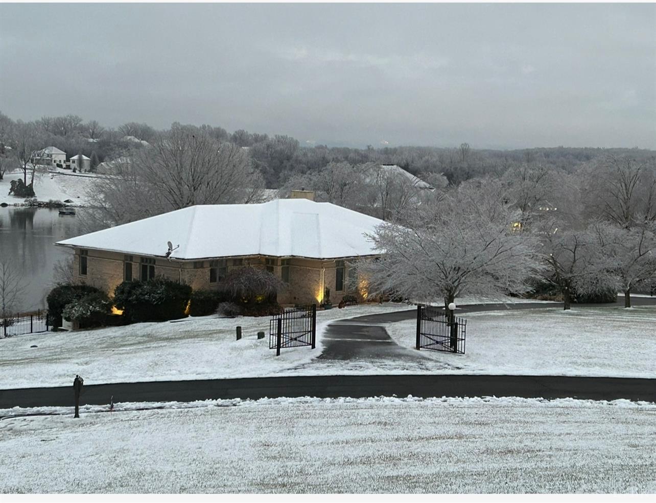 a view of a terrace with yard