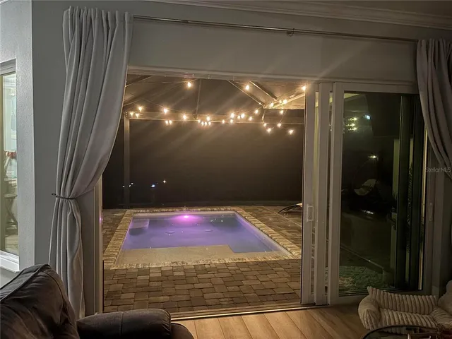 a view of a entryway of a house