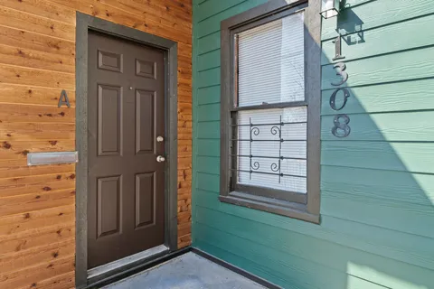 a view of front door of house