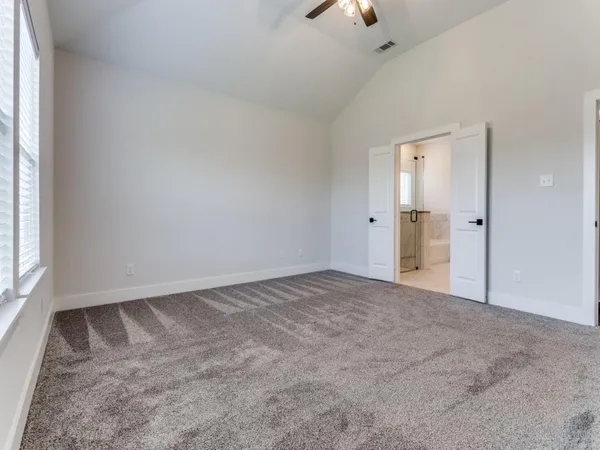 an empty room with a natural light