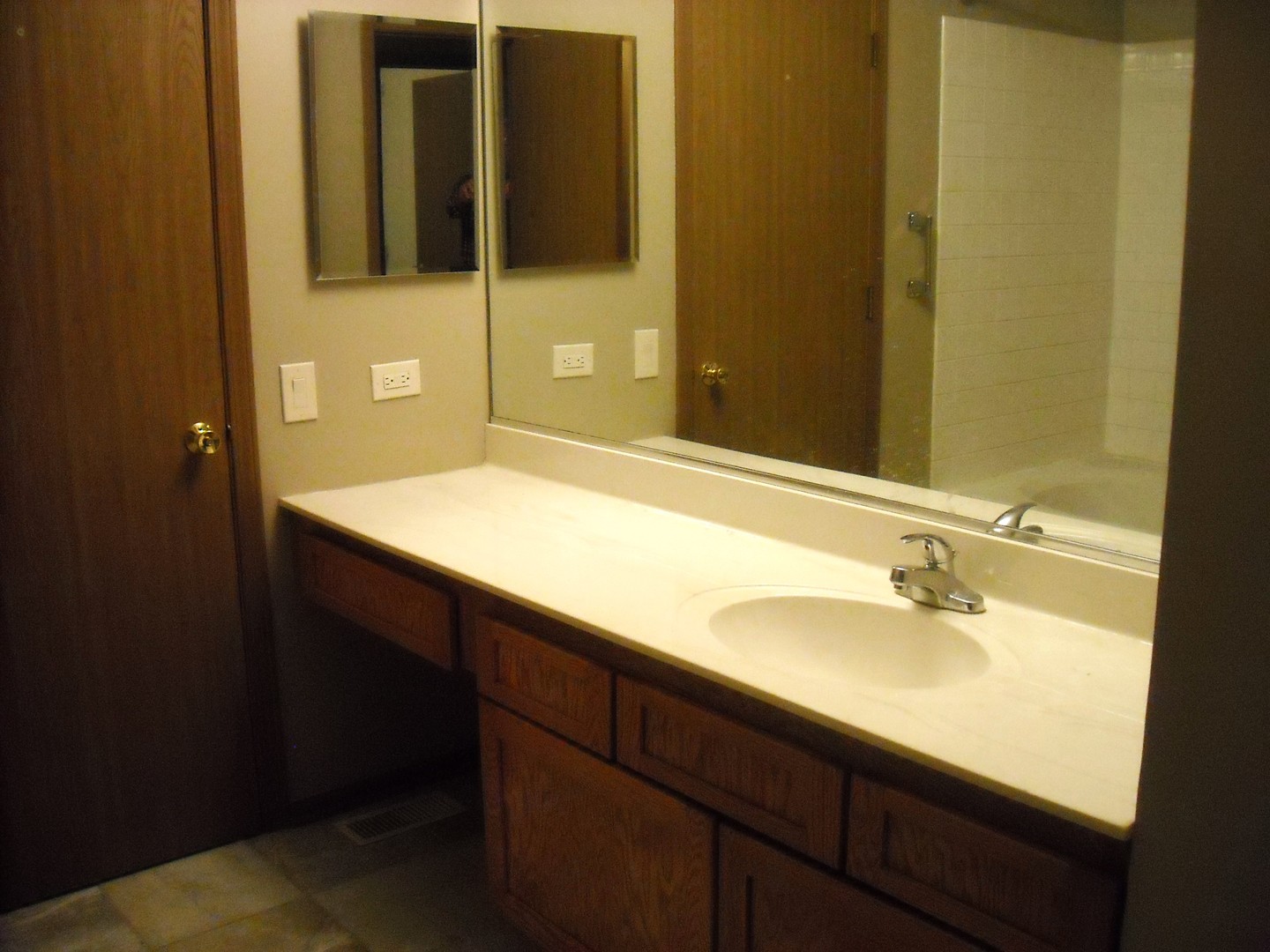 Undisclosed Address Aurora, IL 60504 - Photo 8 of 12 a bathroom with a sink and a mirror