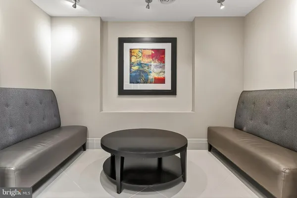 a living room with furniture and a couch