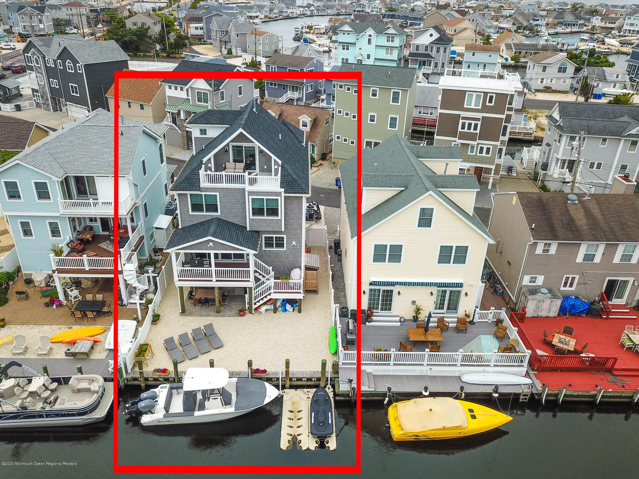 210 Johnson Road Lavallette, NJ 08735 - Photo 1 of 48 an aerial view of a house with swimming pool