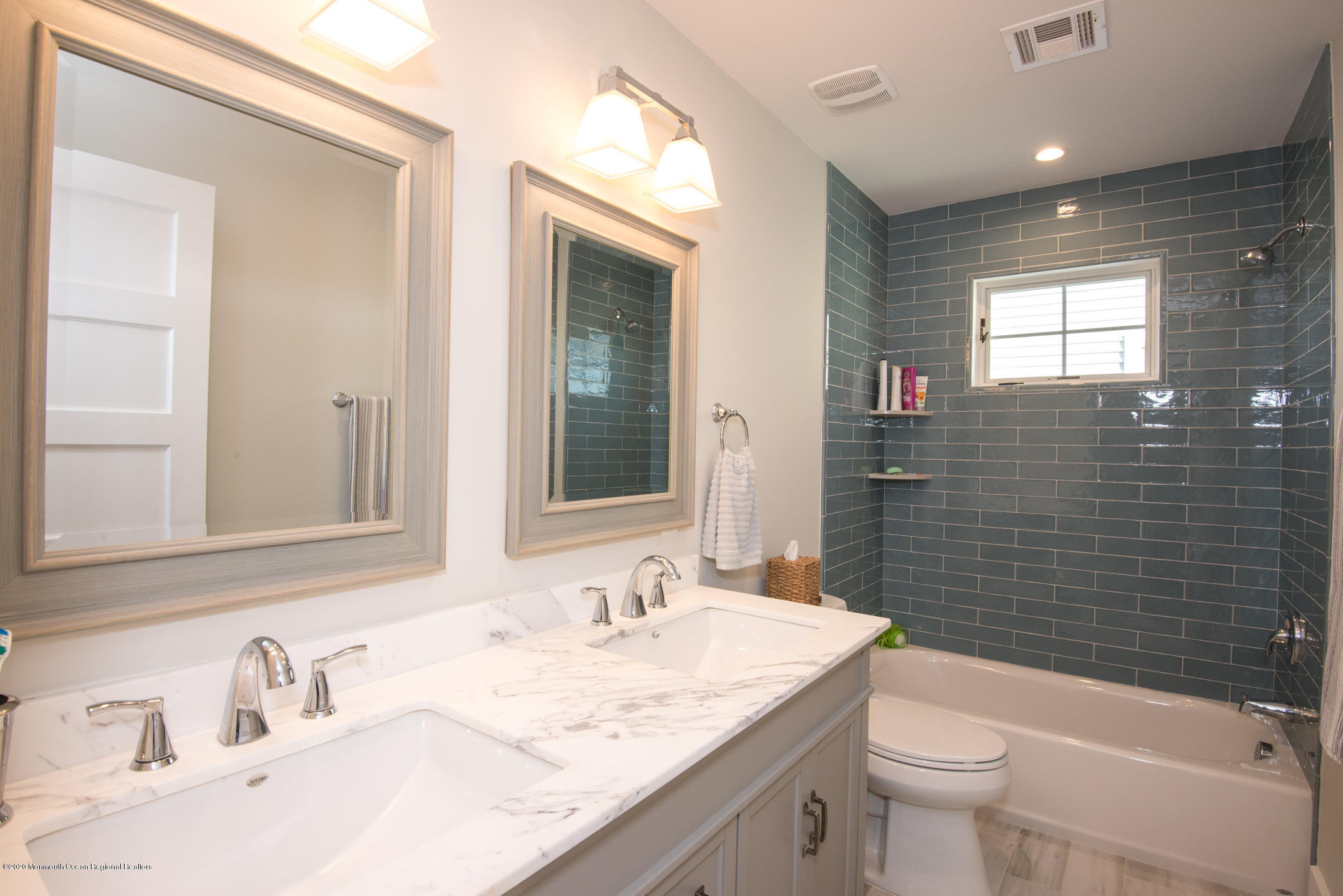 210 Johnson Road Lavallette, NJ 08735 - Photo 41 of 48 a bathroom with a granite countertop sink toilet and shower