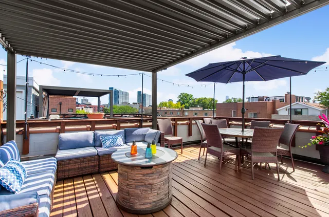 a outdoor space with patio lots of furniture