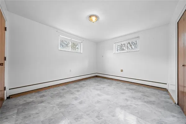 an empty room with a natural light