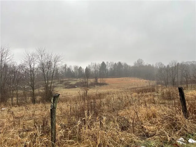 a view of a yard covered with snow in front of house