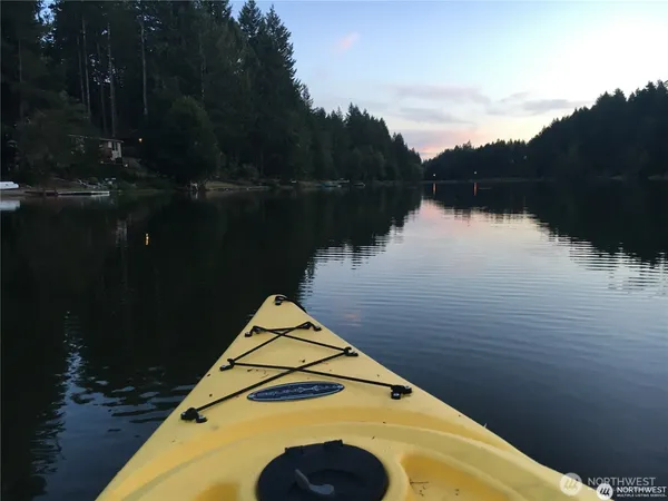 a view of a lake and outdoor space