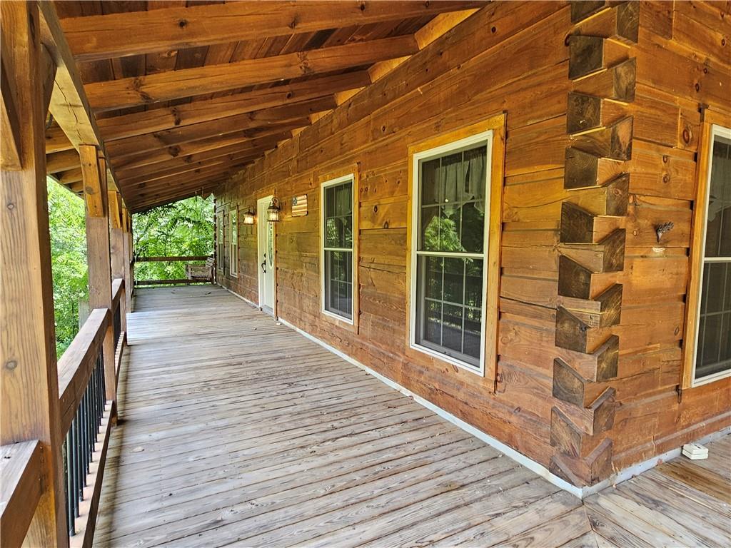 459 Big Knob Road Rochester, PA 15074 - Photo 5 of 48 a view of a porch with wooden floor and roof