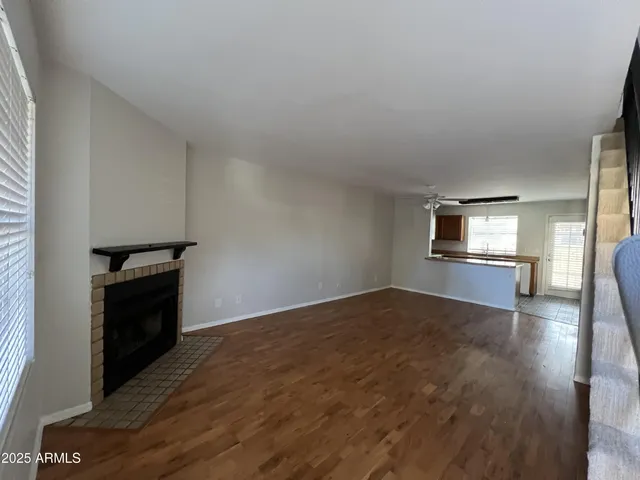 wooden floor and window in a room