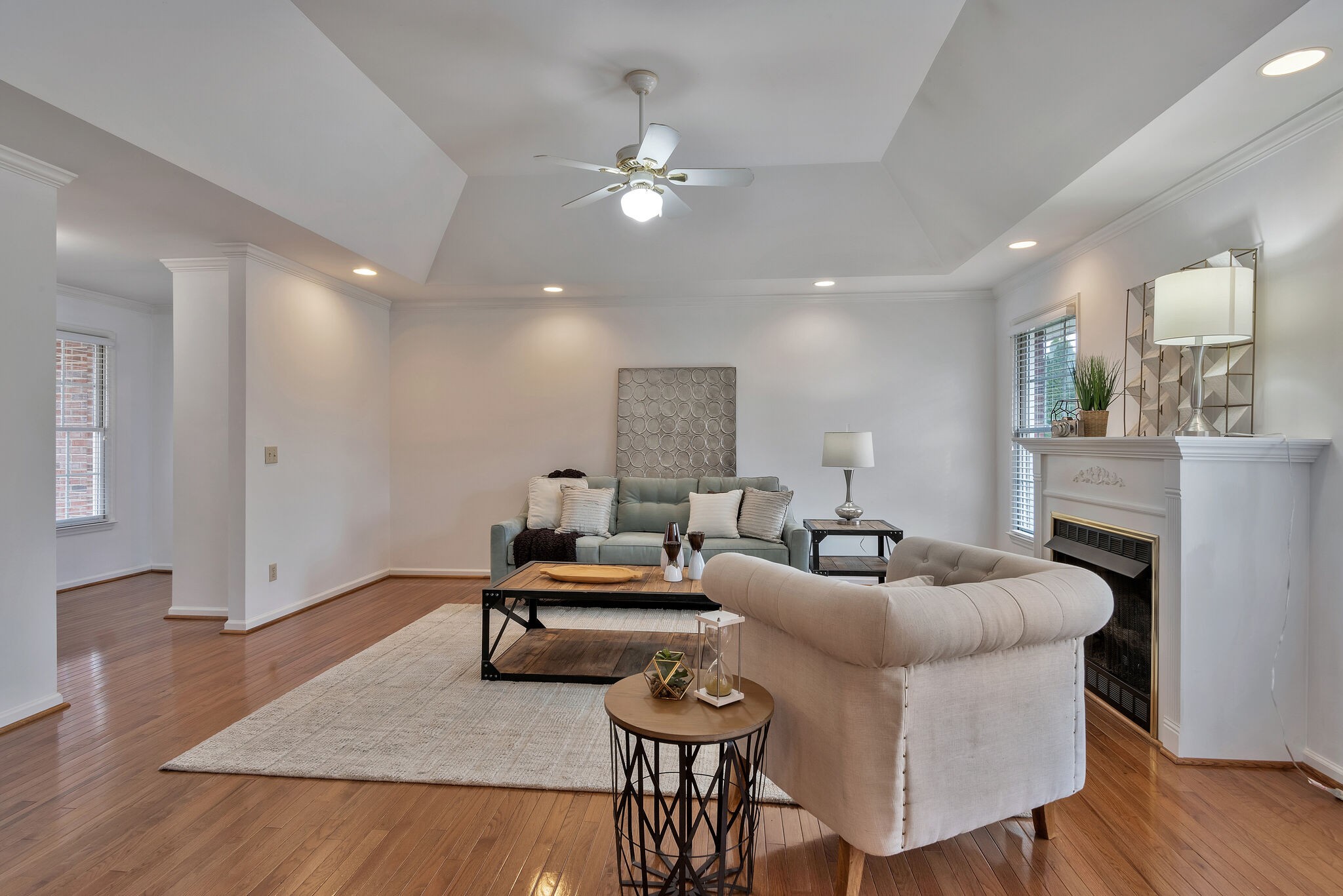 1102 High Lake Drive Dickson, TN 37055 - Photo 7 of 50 a living room with fireplace furniture and a wooden floor