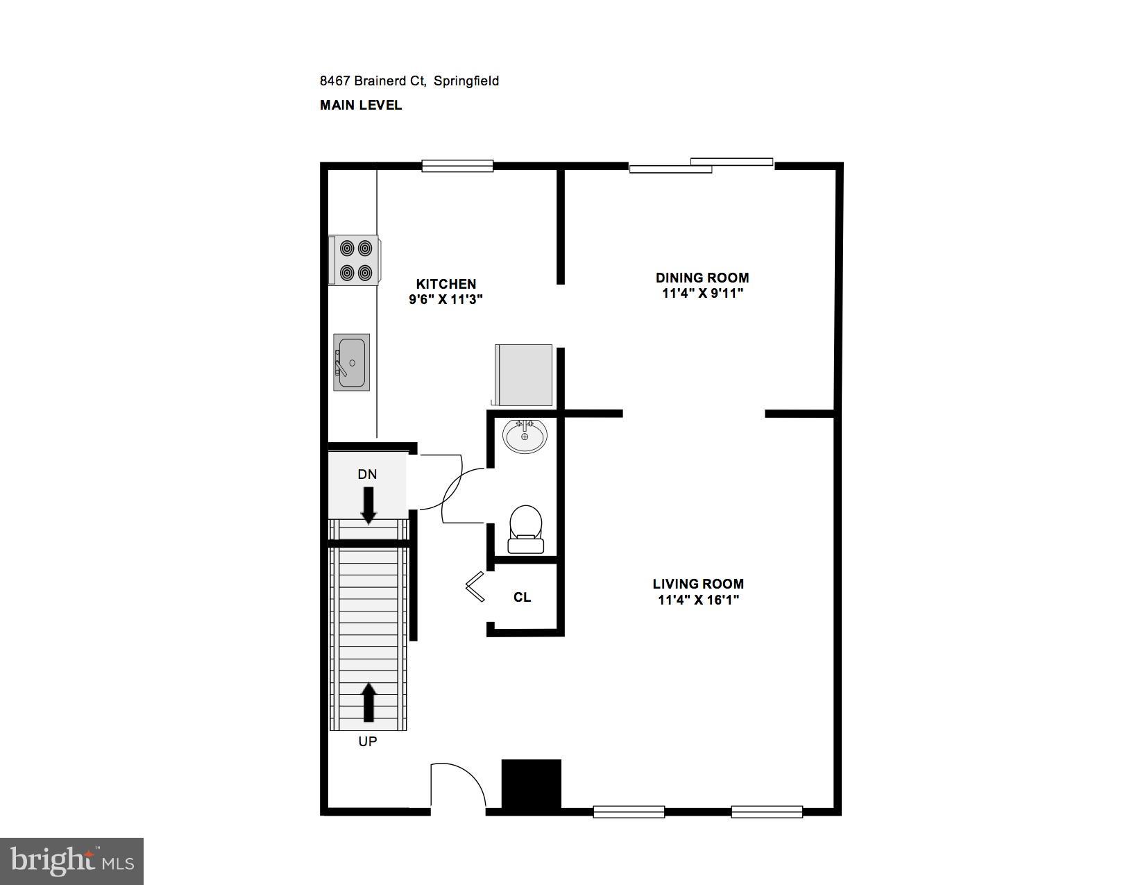 8467 Brainerd Court Springfield, VA 22153 - Photo 29 of 30 Upper 1 Floor Plan