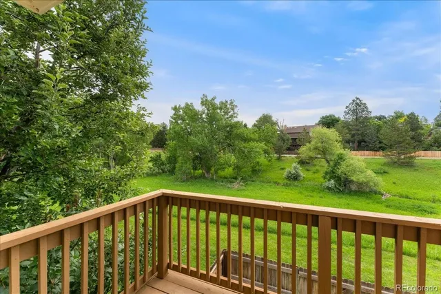 a balcony with outdoor space