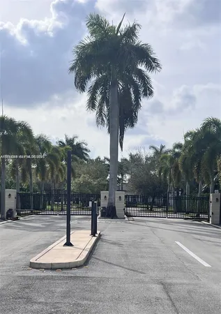 a outdoor space with lots of trees