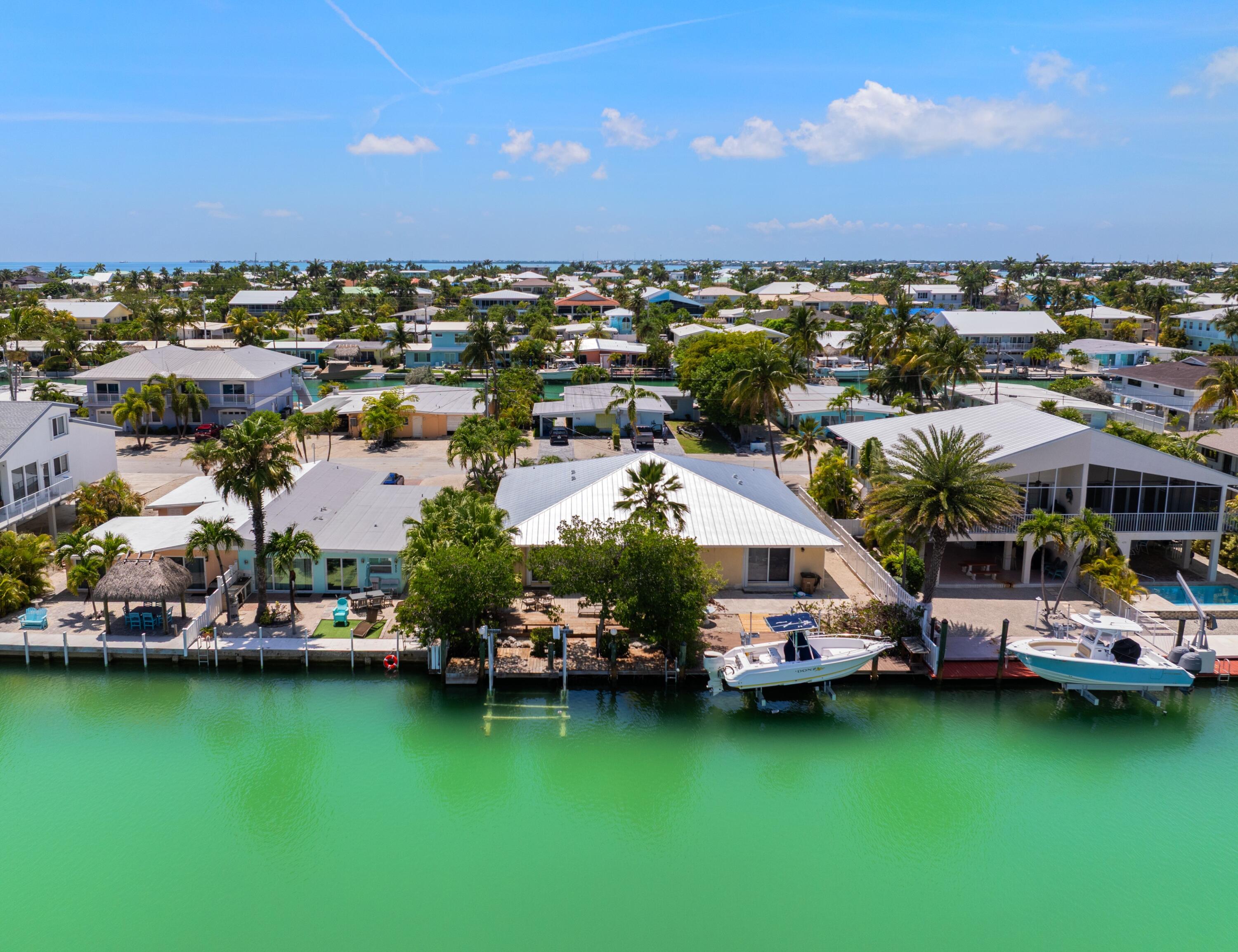 440 9th Street Key Colony Beach, FL 33051 - Photo 31 of 50 Aerial Canal - Dock