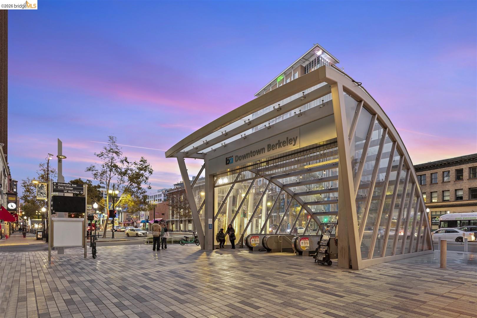 1668 Arch Street Berkeley, CA 94709 - Photo 71 of 78 Modern transportation hub featuring a glass and metal arched canopy