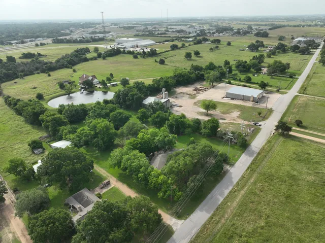 a view of a lake with a city