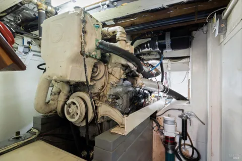 an outdoor space with furniture and umbrella