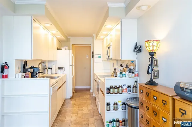 a view of kitchen and living room