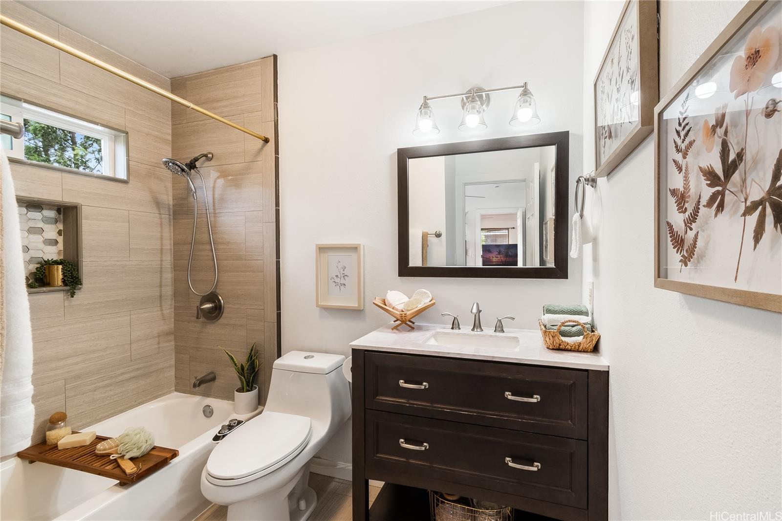 1506 Frear Street, Unit A Honolulu, HI 96813 - Photo 8 of 19 a bathroom with a toilet sink vanity granite and shower