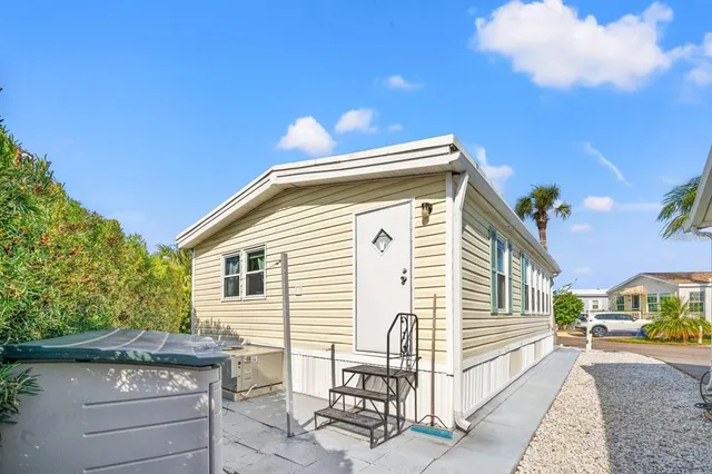 a view of a house with a patio