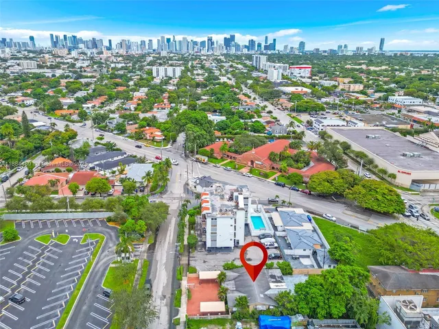 an aerial view of a city