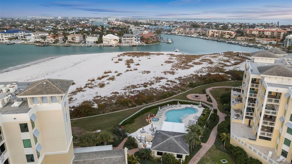 800 Collany Road, Unit 302 St. Petersburg, FL 33715 - Photo 11 of 66 an aerial view of a house with a ocean view