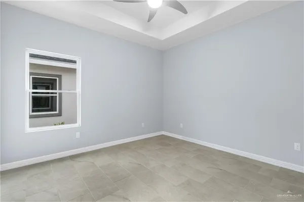 an empty room with a window
