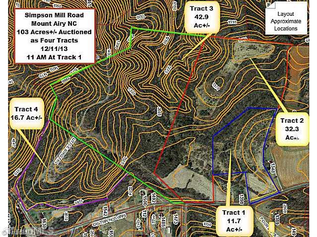 100 Simpson Mill Road, Unit 100 Dobson, NC 27017 - Photo 8 of 8 Aerial View. OFFERED IN 4 TRACTS