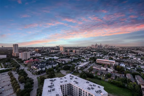 an aerial view of a city