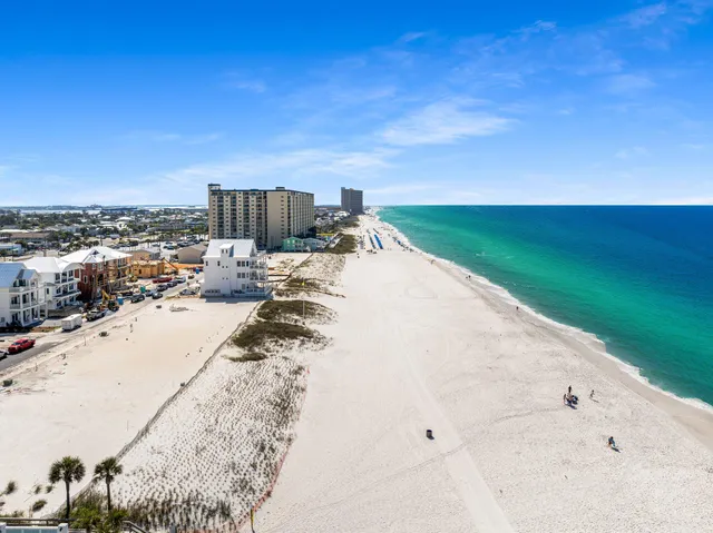 a view of a terrace with beach